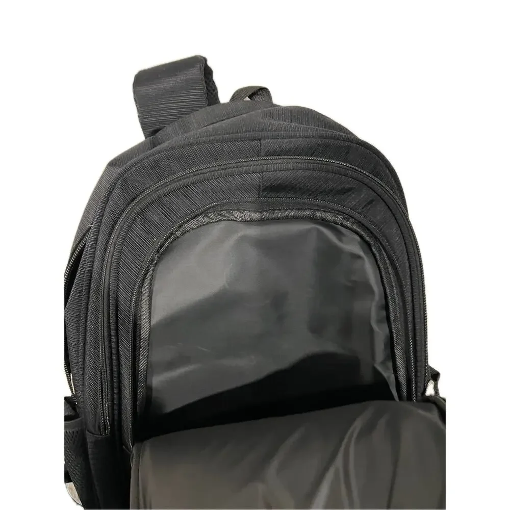 X M X Black Padded Computer Travel Backpack